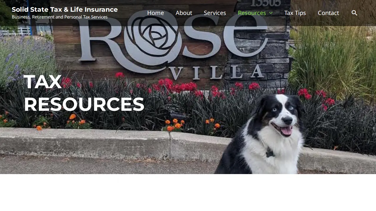 Solid State Tax & Life Insurance page