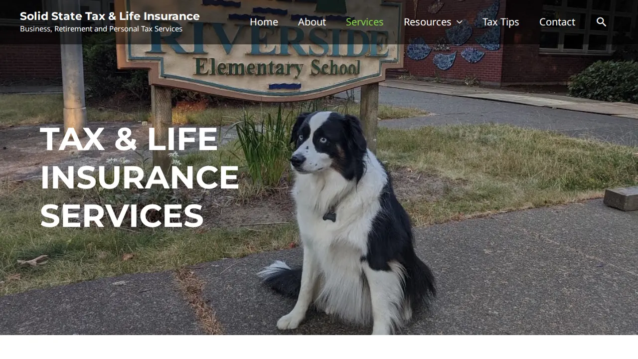 Solid State Tax & Life Insurance page