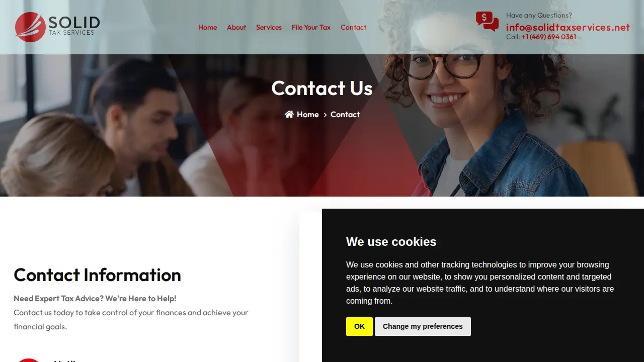 Solid Tax Services page