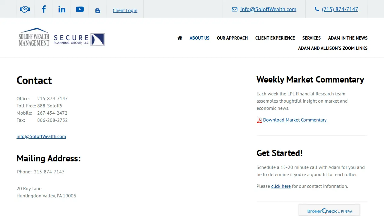Soloff Wealth Managment page