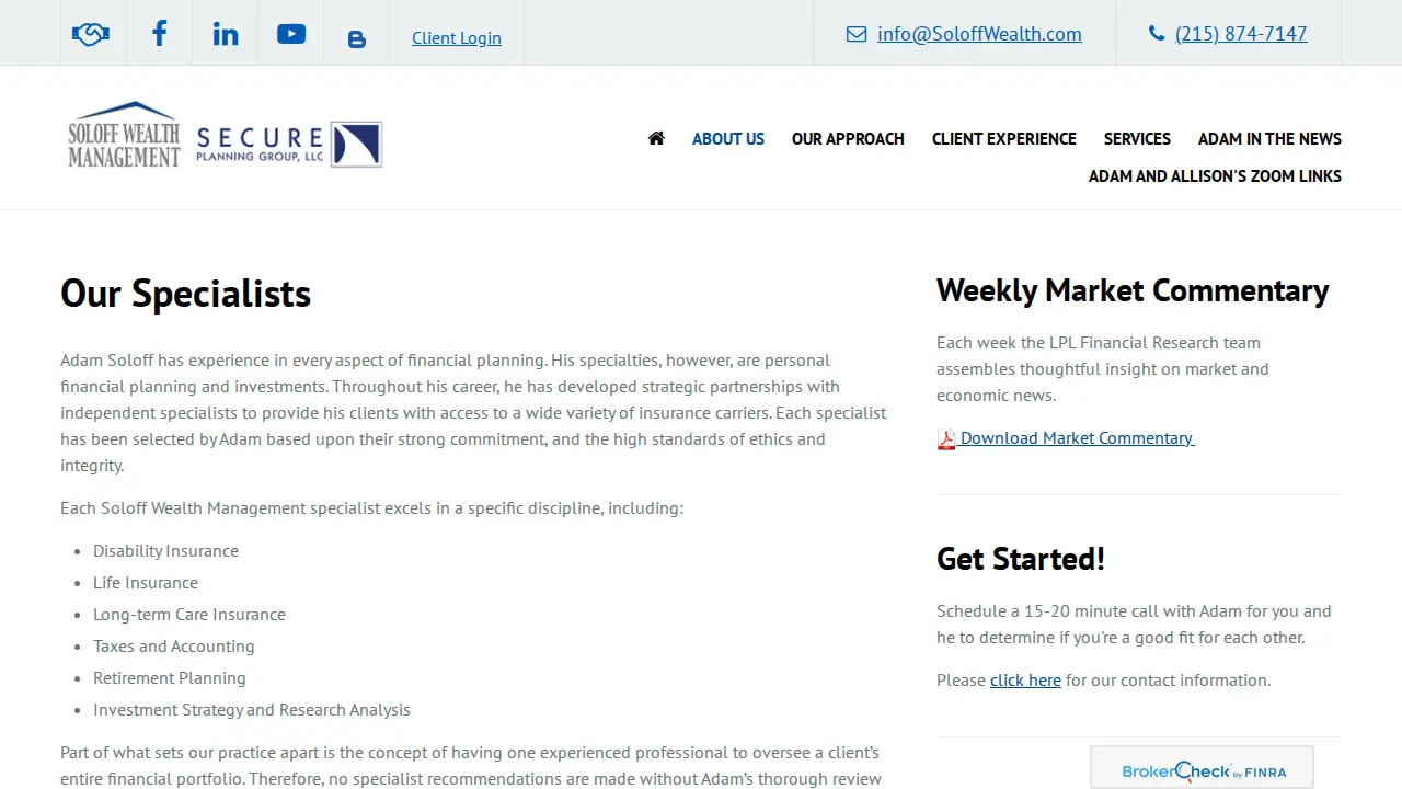 Soloff Wealth Managment page