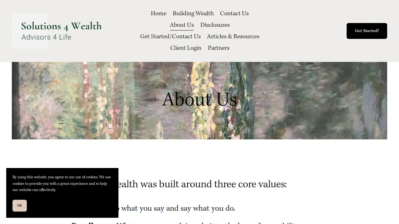 Solutions 4 Wealth page