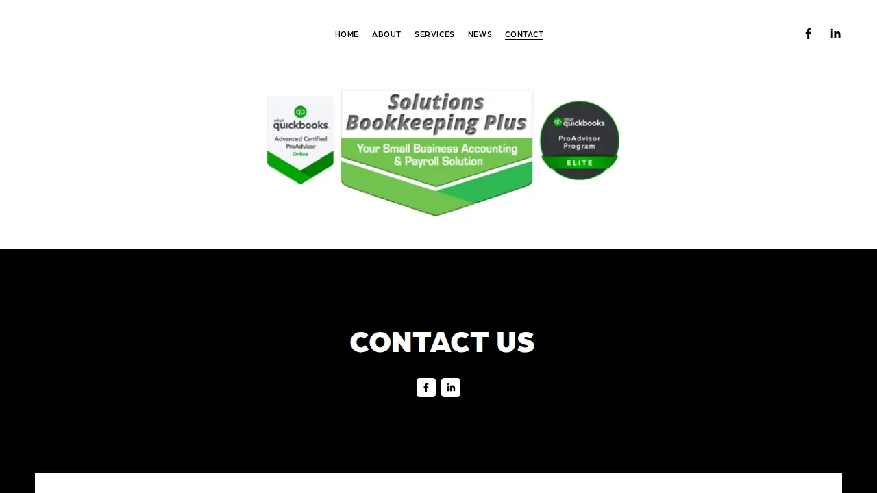 Solutions Bookkeeping Plus page