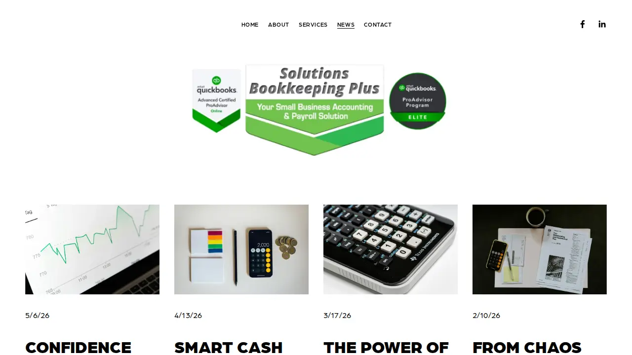 Solutions Bookkeeping Plus page