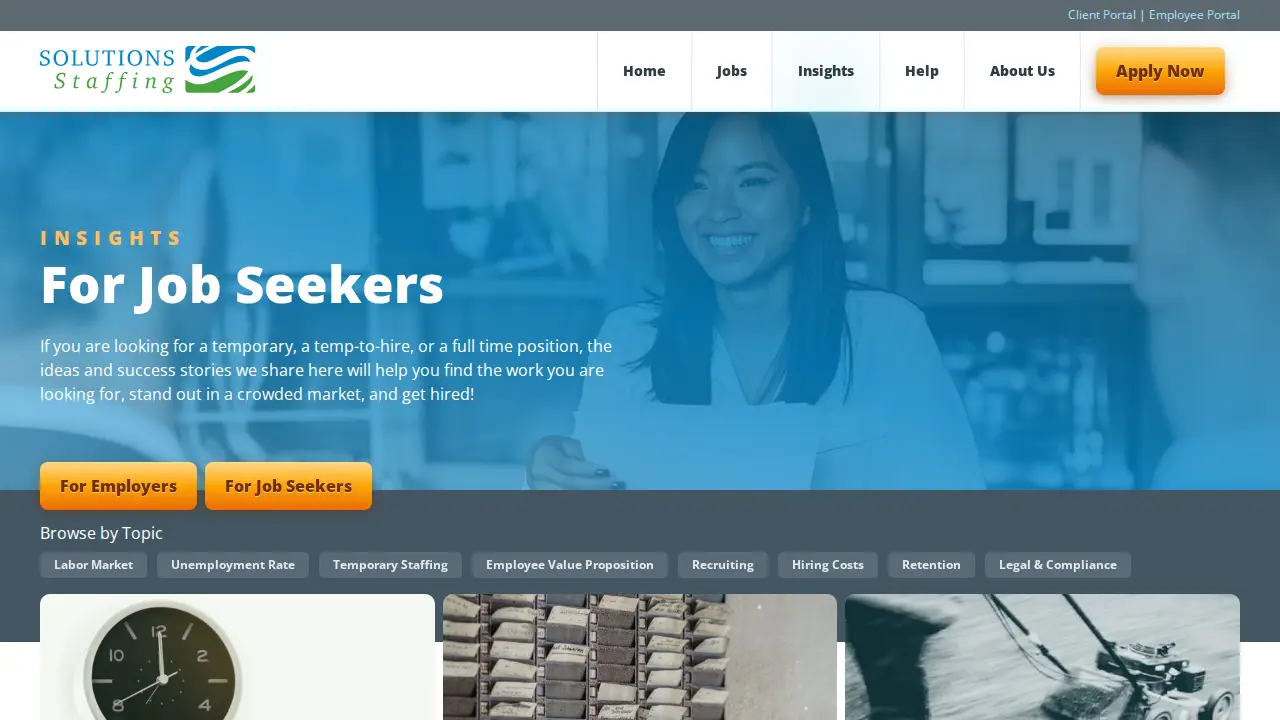 Solutions Staffing - Downtown Branch page