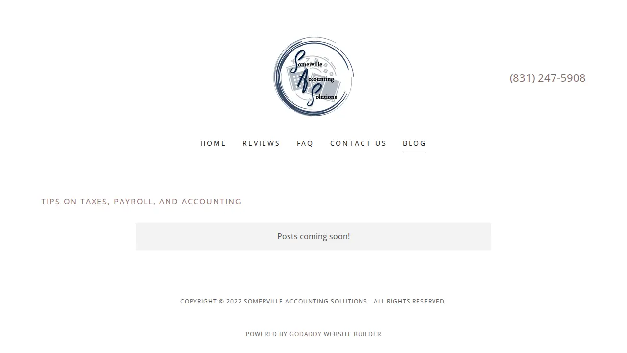 Somerville Accounting Solutions page