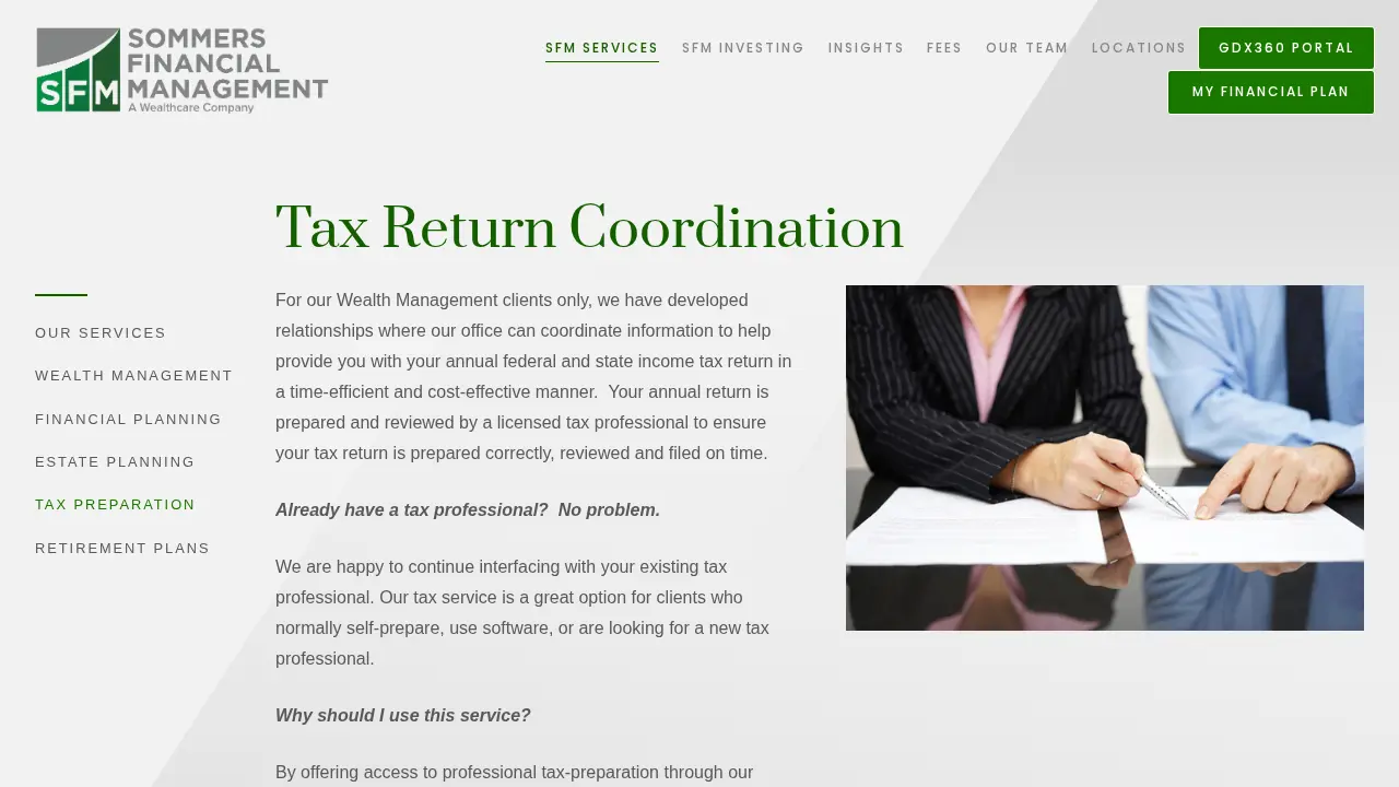 Sommers Financial Management - a Wealthcare Company page