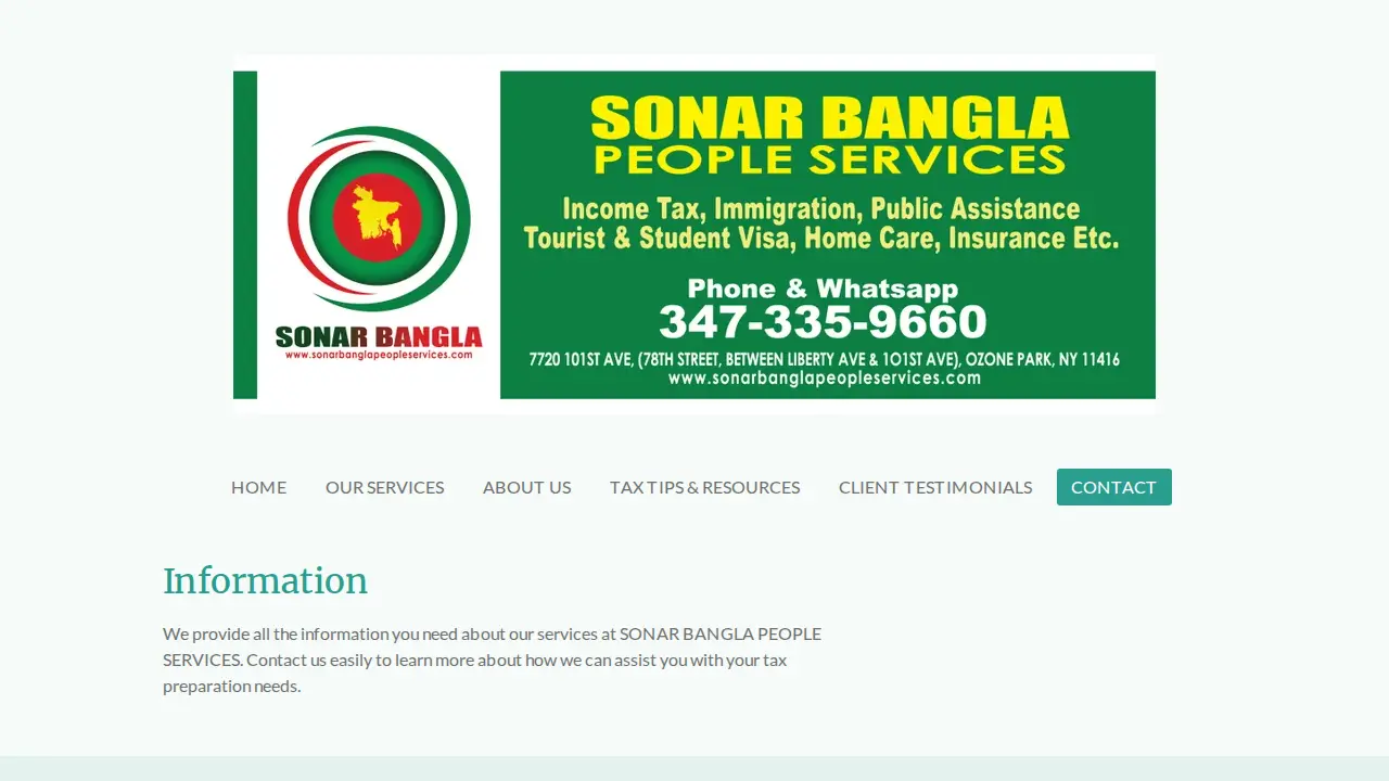 Sonar Bangla People Services page