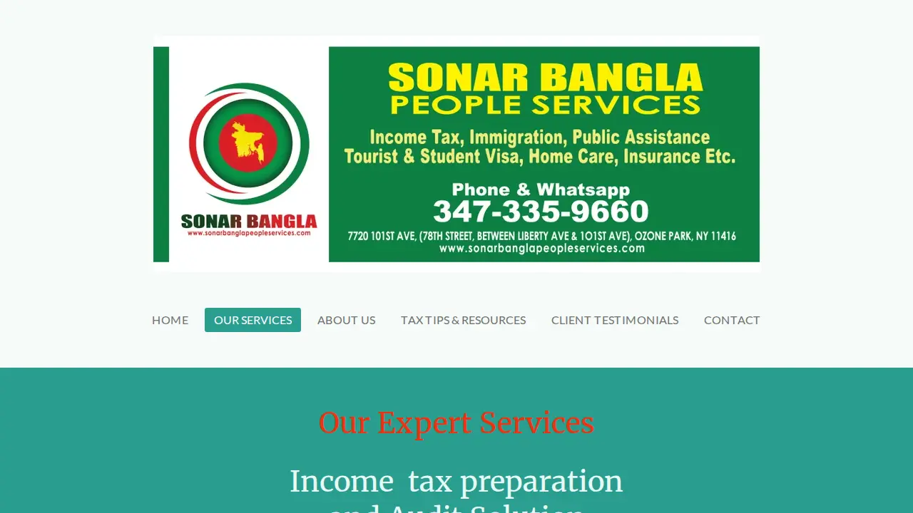 Sonar Bangla People Services page