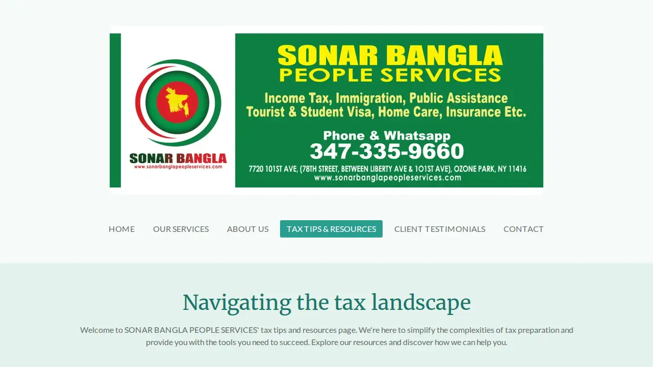 Sonar Bangla People Services page