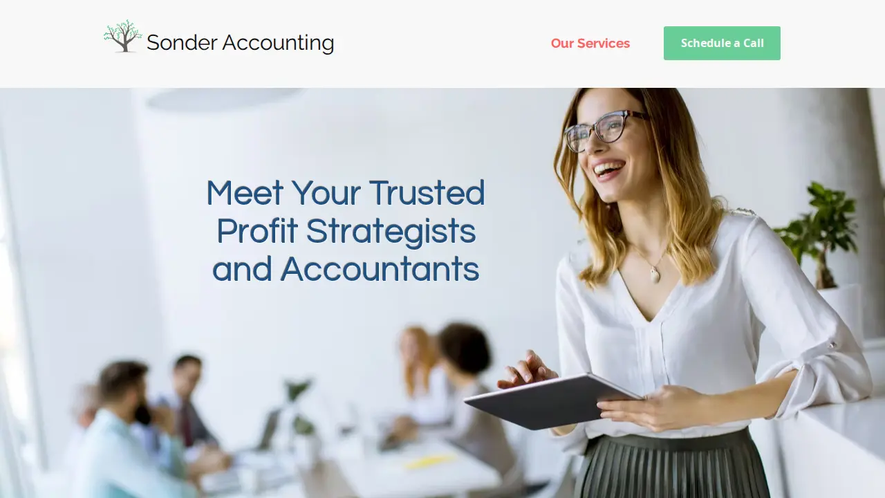 Sonder Accounting website
