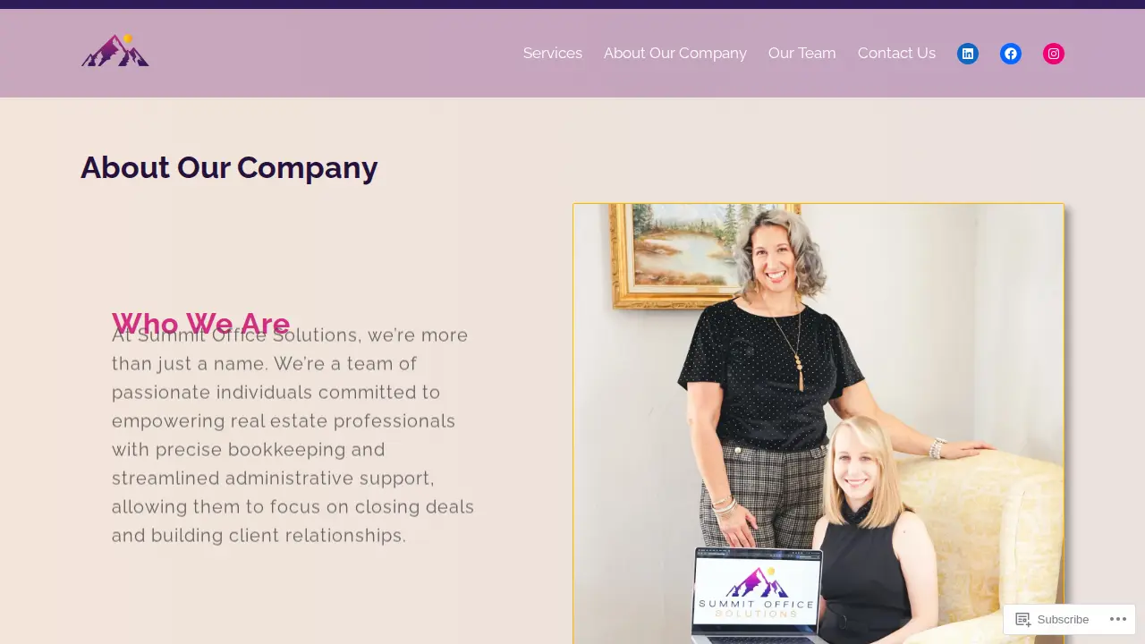 Summit Office Solutions page