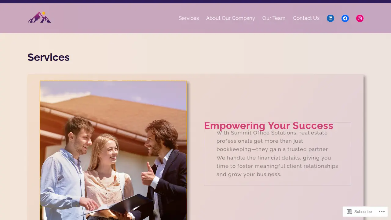 Summit Office Solutions page