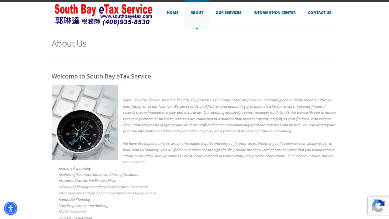 South Bay eTax Service page
