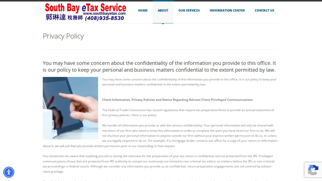 South Bay eTax Service page