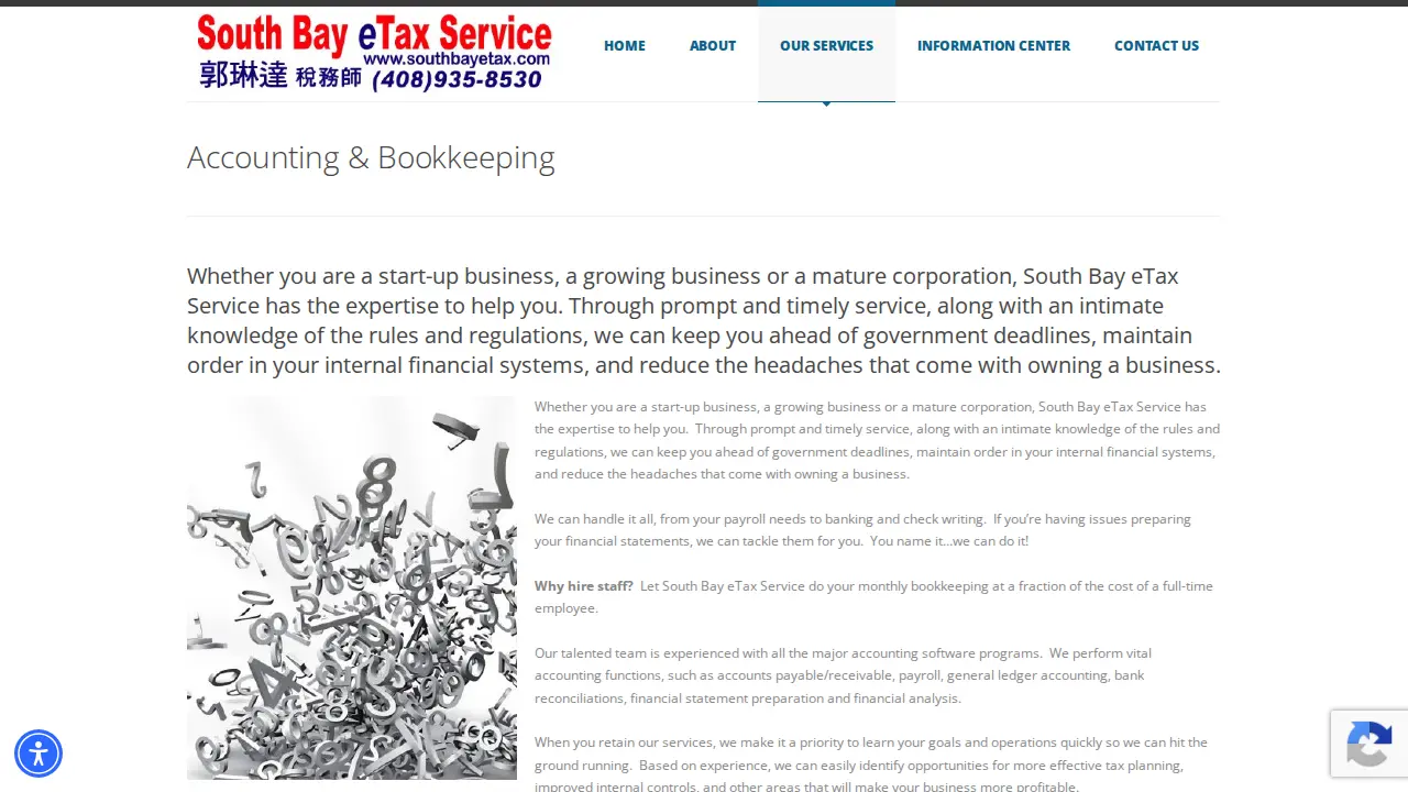 South Bay eTax Service page