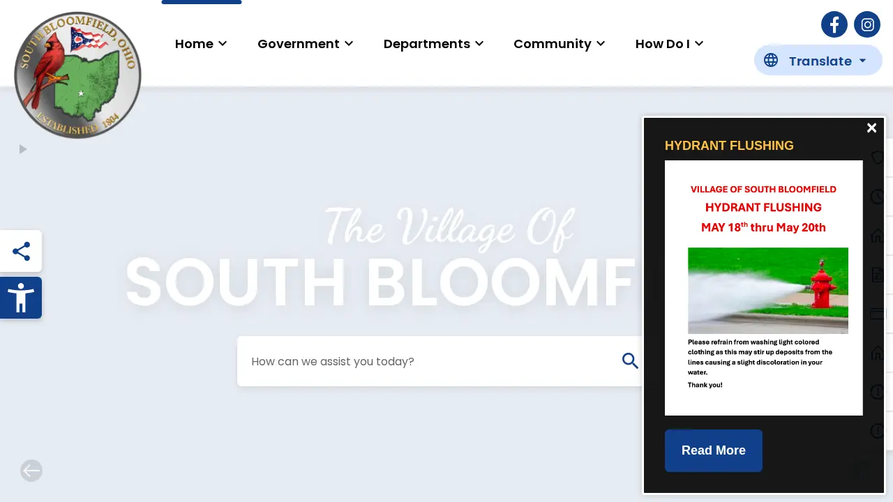 South Bloomfield Income Tax page
