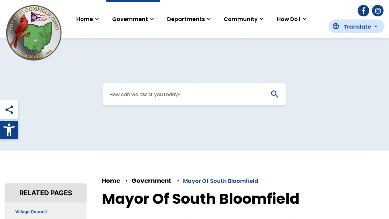 South Bloomfield Income Tax page