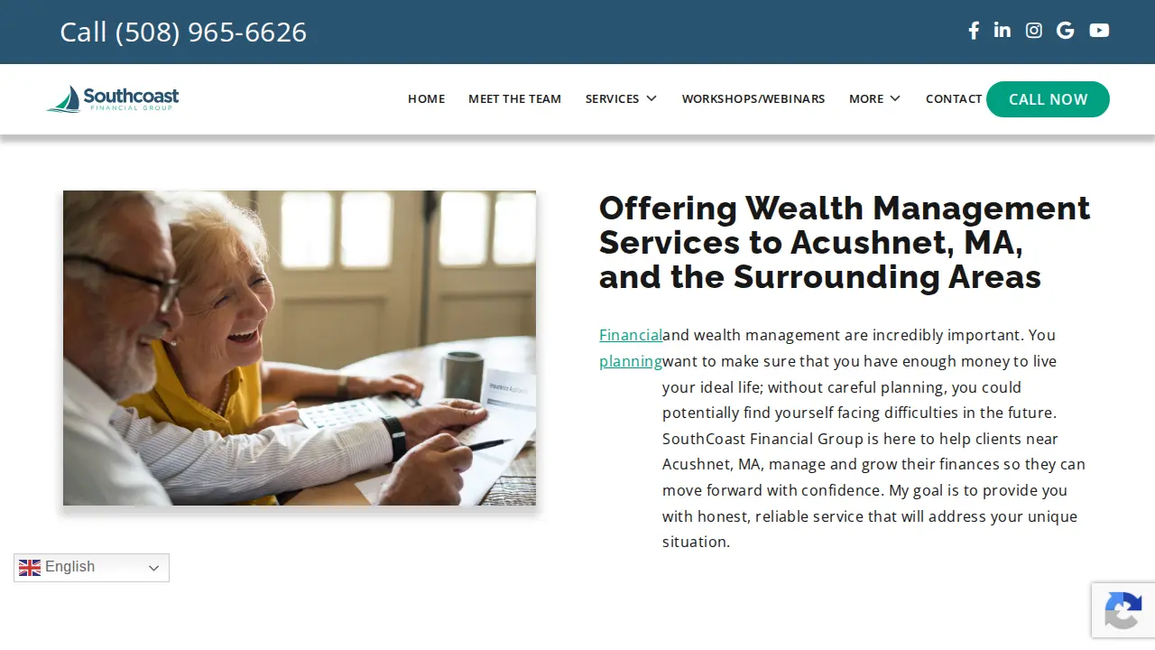 Southcoast Financial Group page