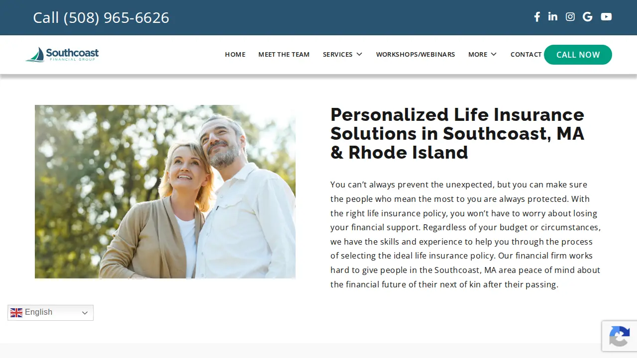 Southcoast Financial Group page