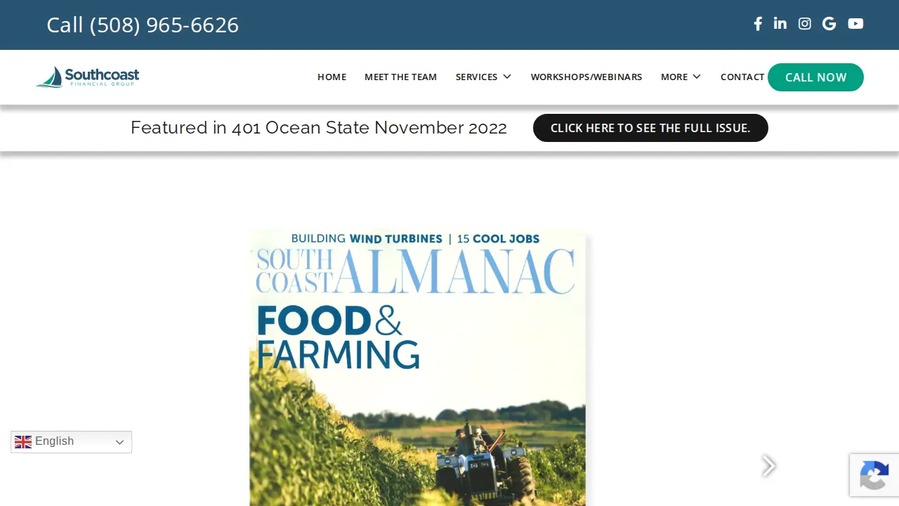 Southcoast Financial Group page