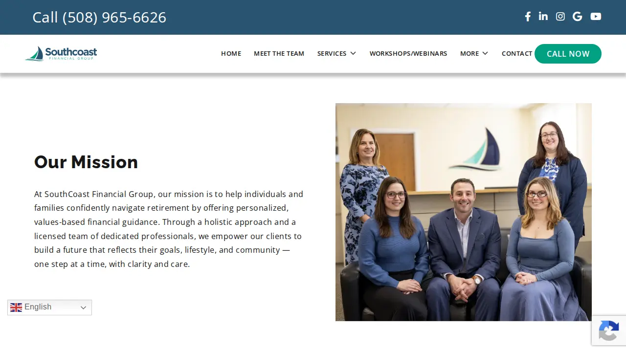 Southcoast Financial Group page