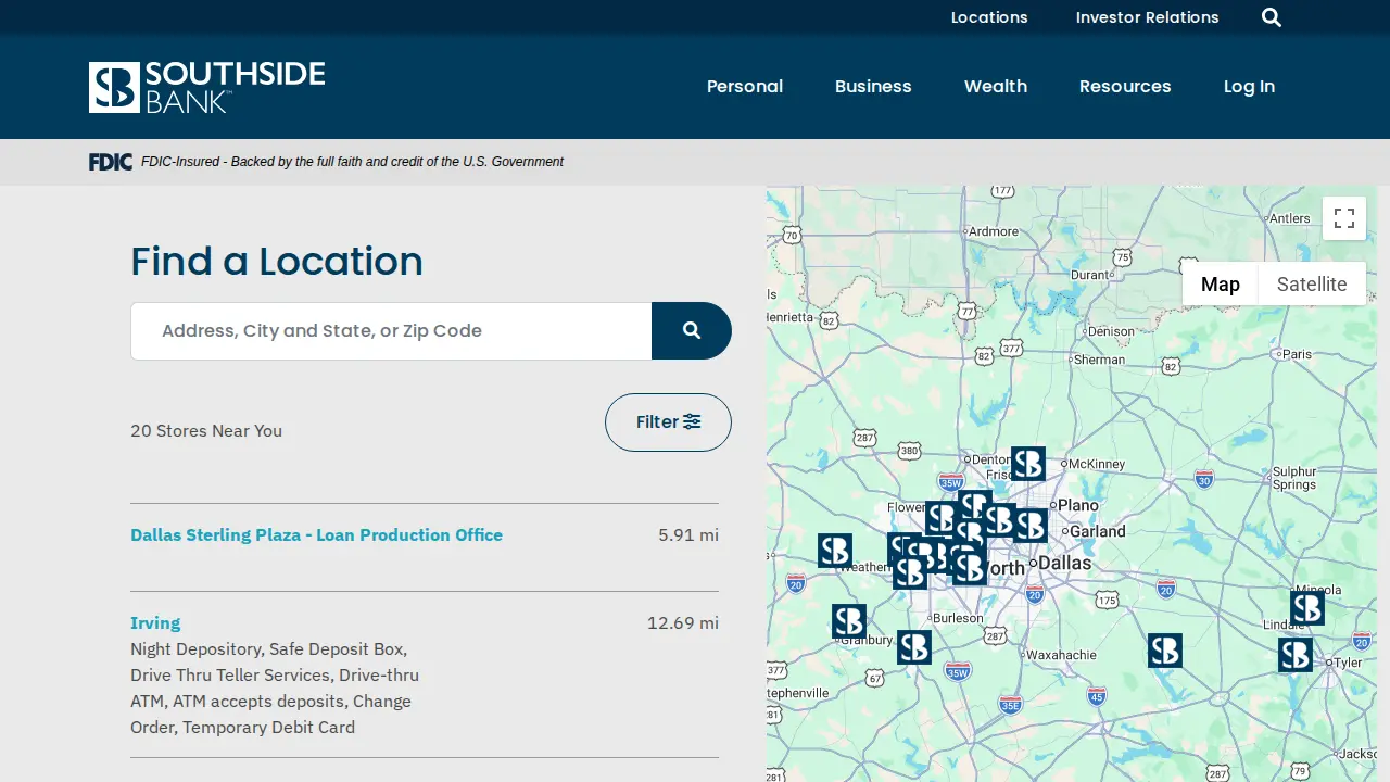 Southside Bank page