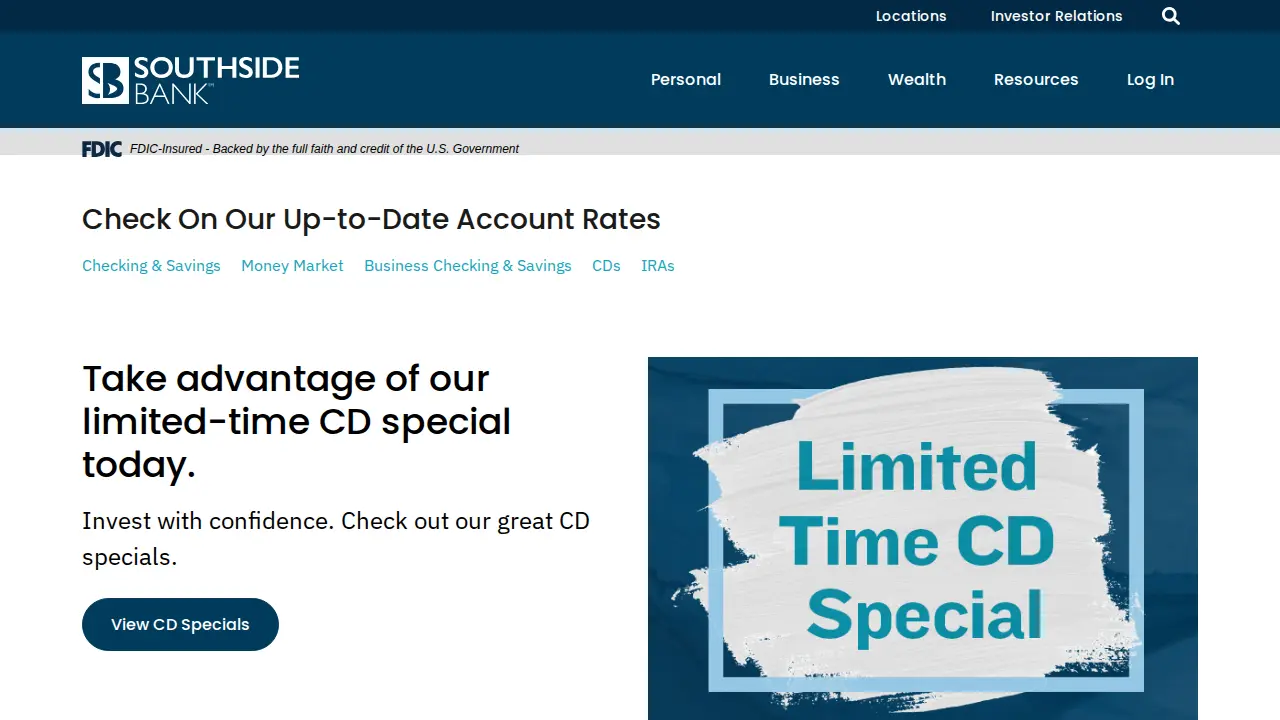 Southside Bank page