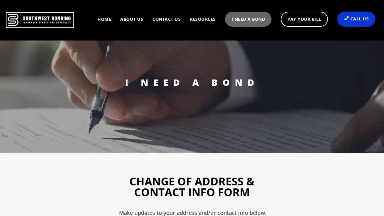 Southwest Bonding Company, LLC page