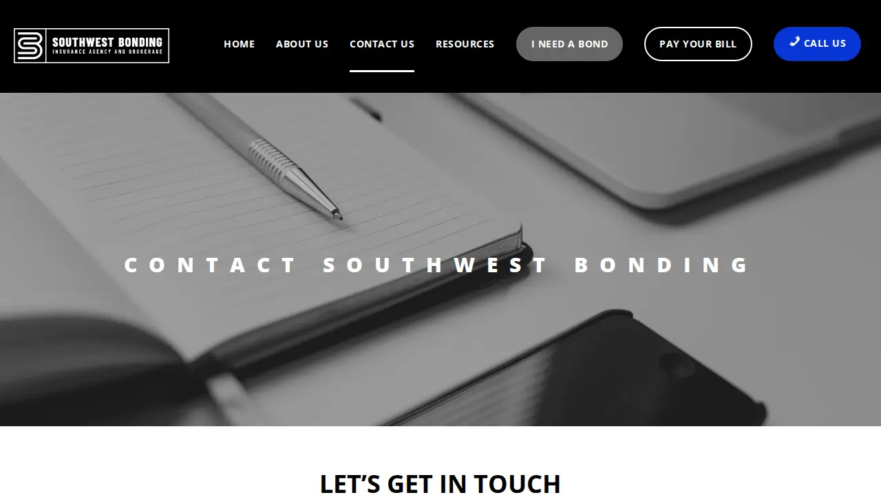 Southwest Bonding Company, LLC page
