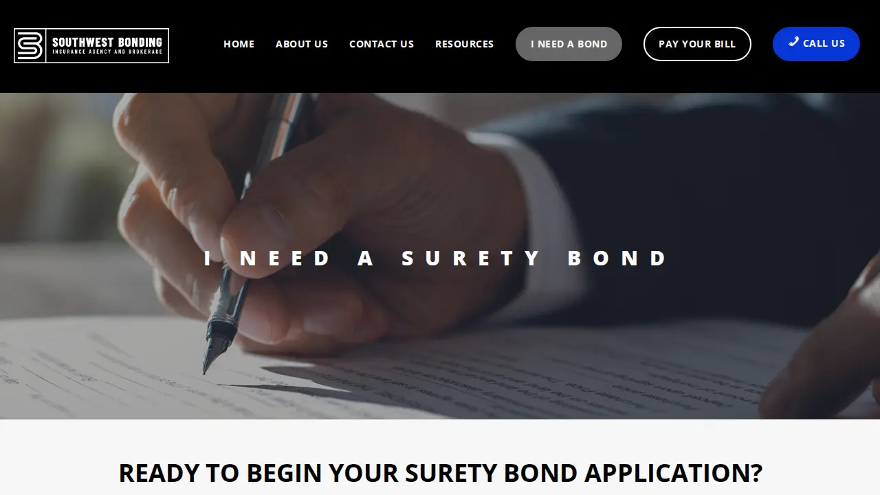 Southwest Bonding Company, LLC page