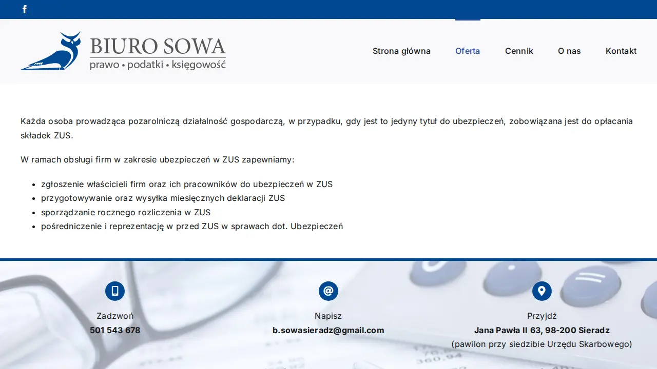 Sowa Biuro rachunkowo - podatkowe page