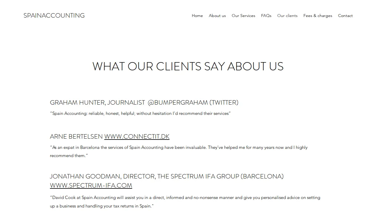Spain Accounting page