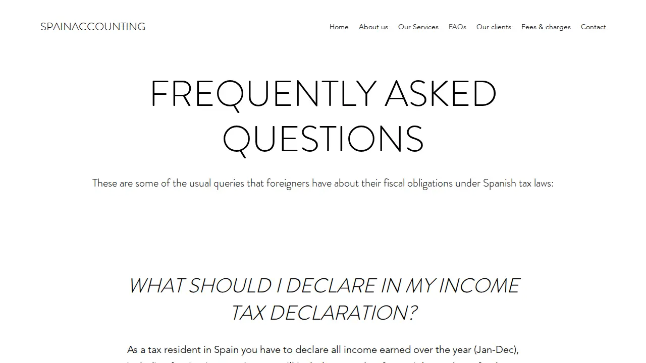 Spain Accounting page