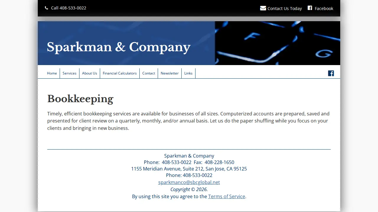 Sparkman and Company page
