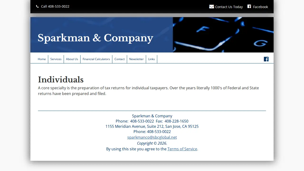 Sparkman and Company page