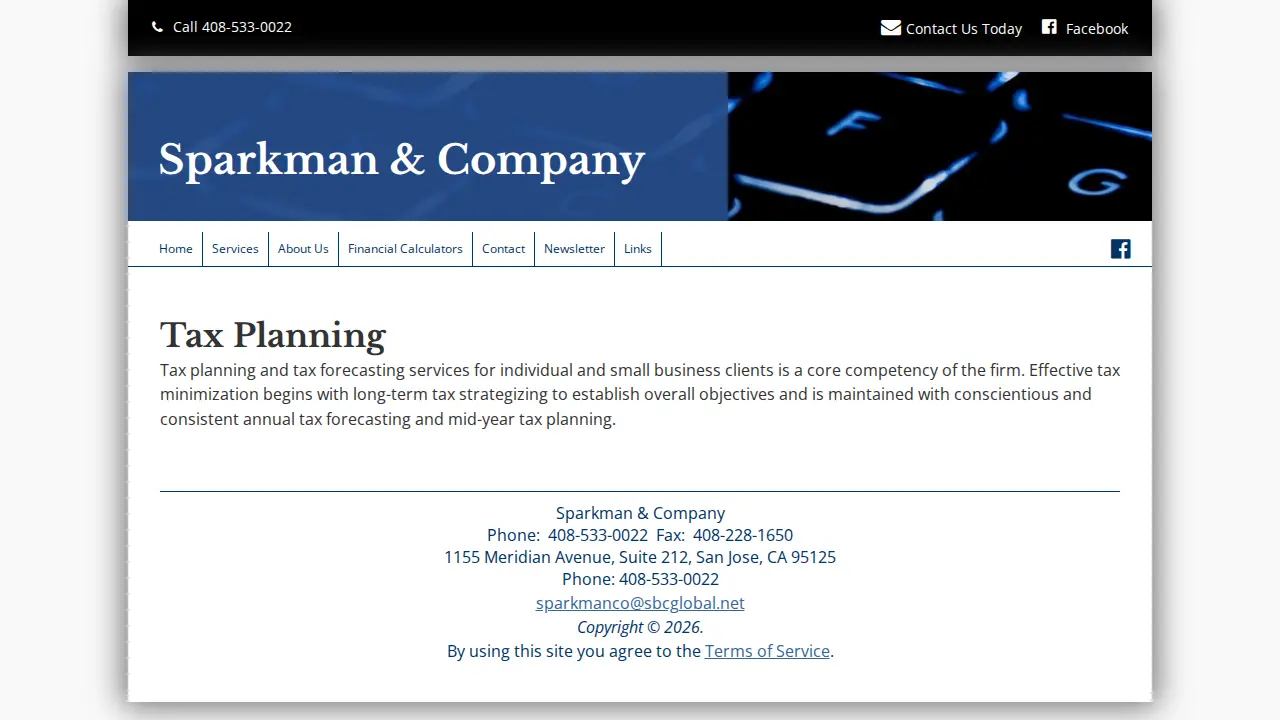 Sparkman and Company page