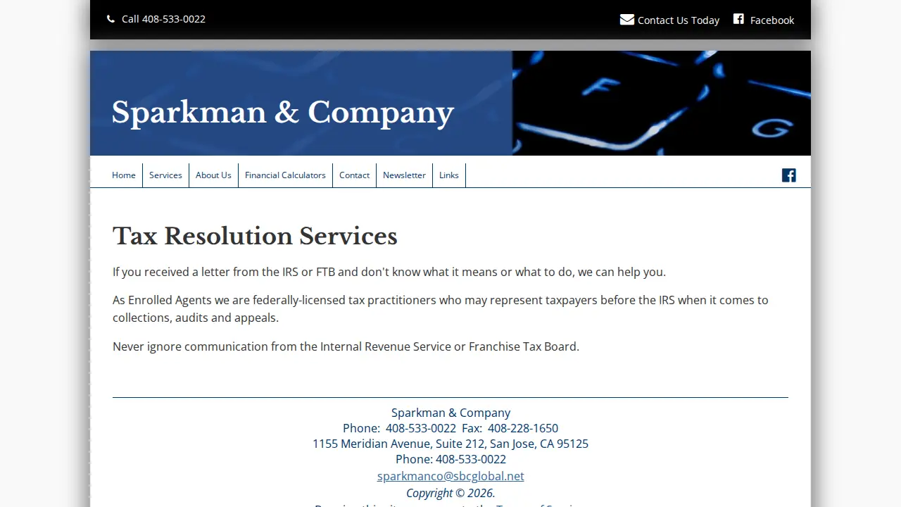 Sparkman and Company page