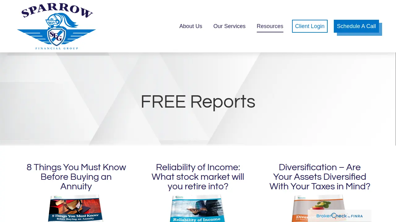 Sparrow Financial Group page