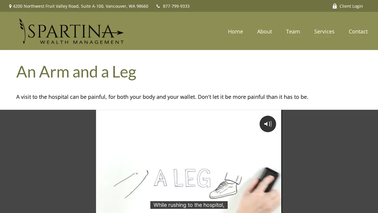 Spartina Wealth Management page