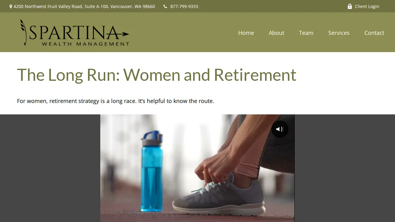 Spartina Wealth Management page