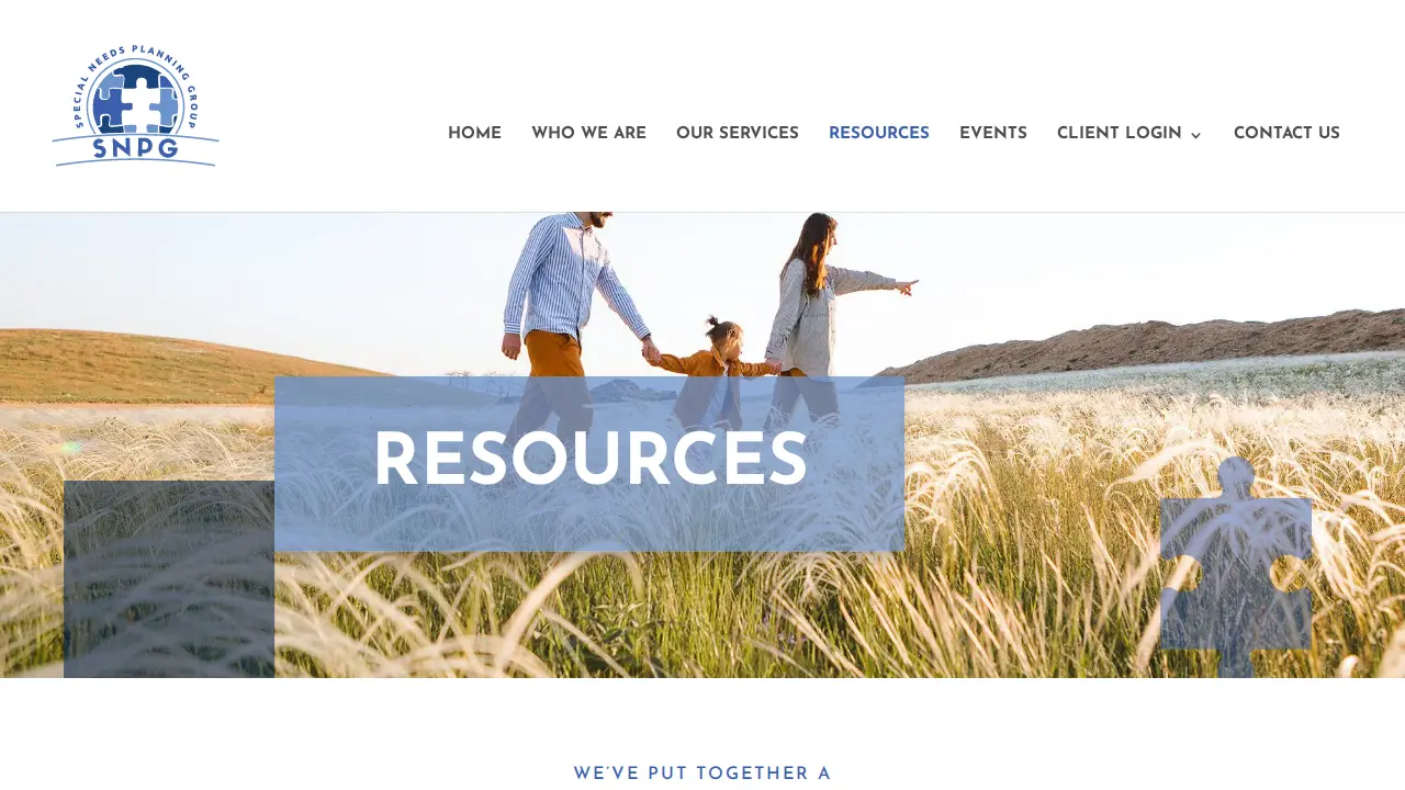 Special Needs Planning Group page