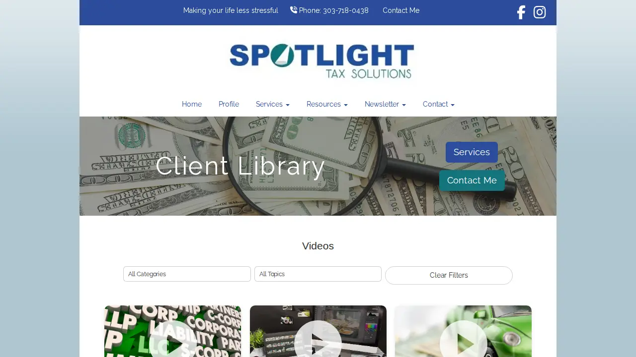 spotlight tax solutions cpa pc page
