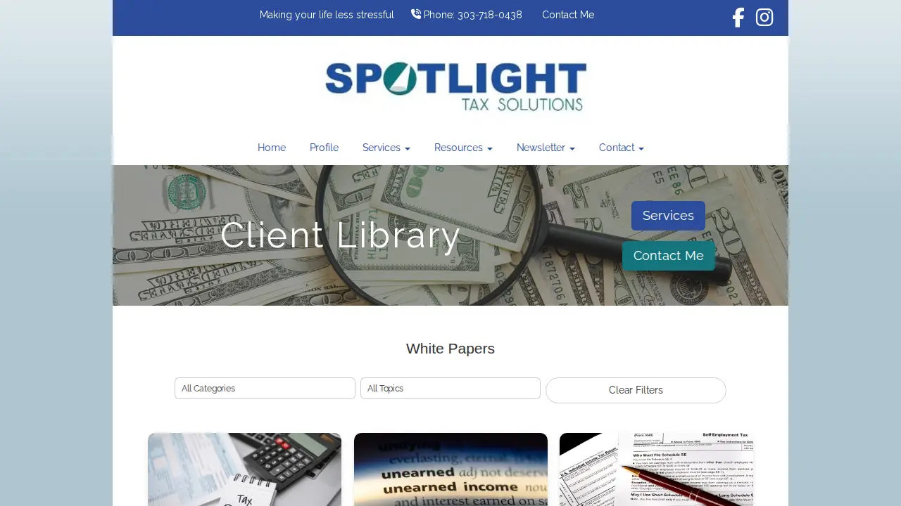 spotlight tax solutions cpa pc page