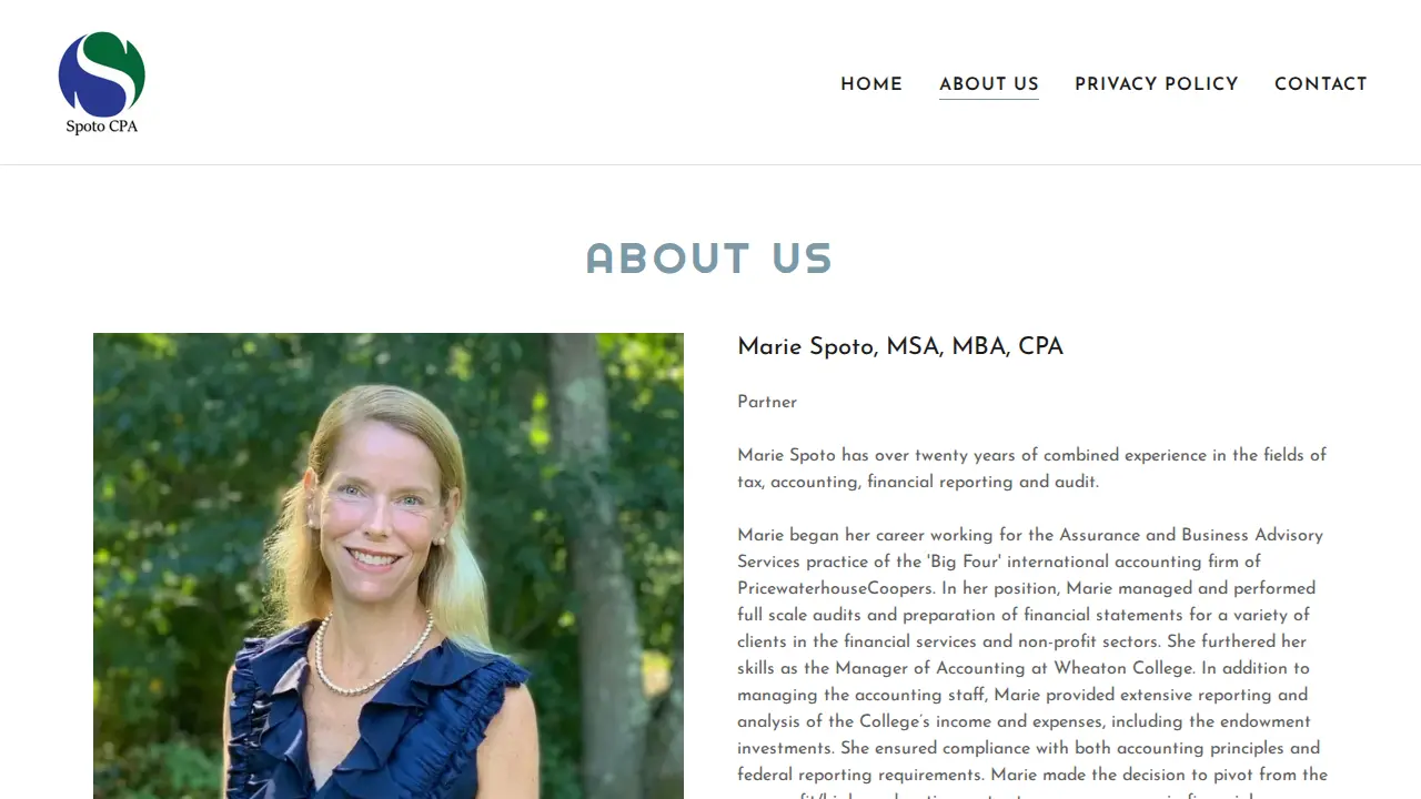 Spoto CPA page