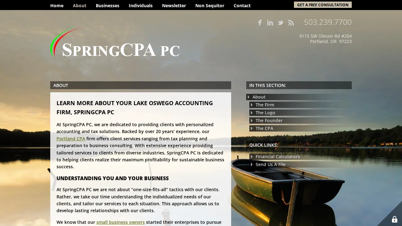 SpringCPA PC page