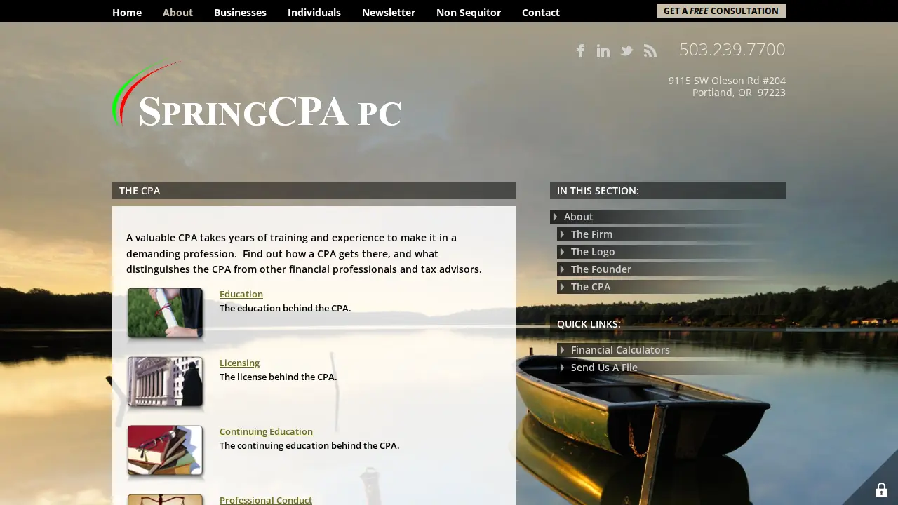 SpringCPA PC page