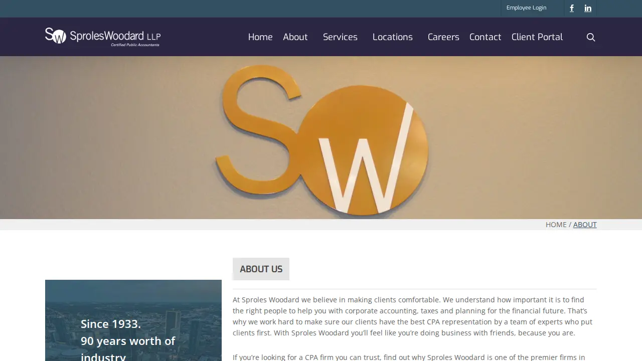 Sproles Woodard LLP page