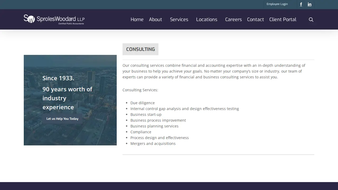 Sproles Woodard LLP page