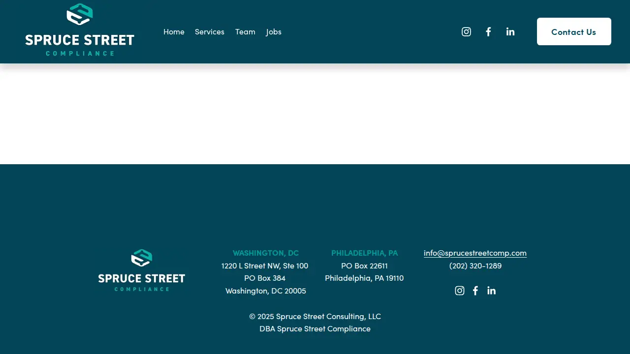 Spruce Street Consulting page